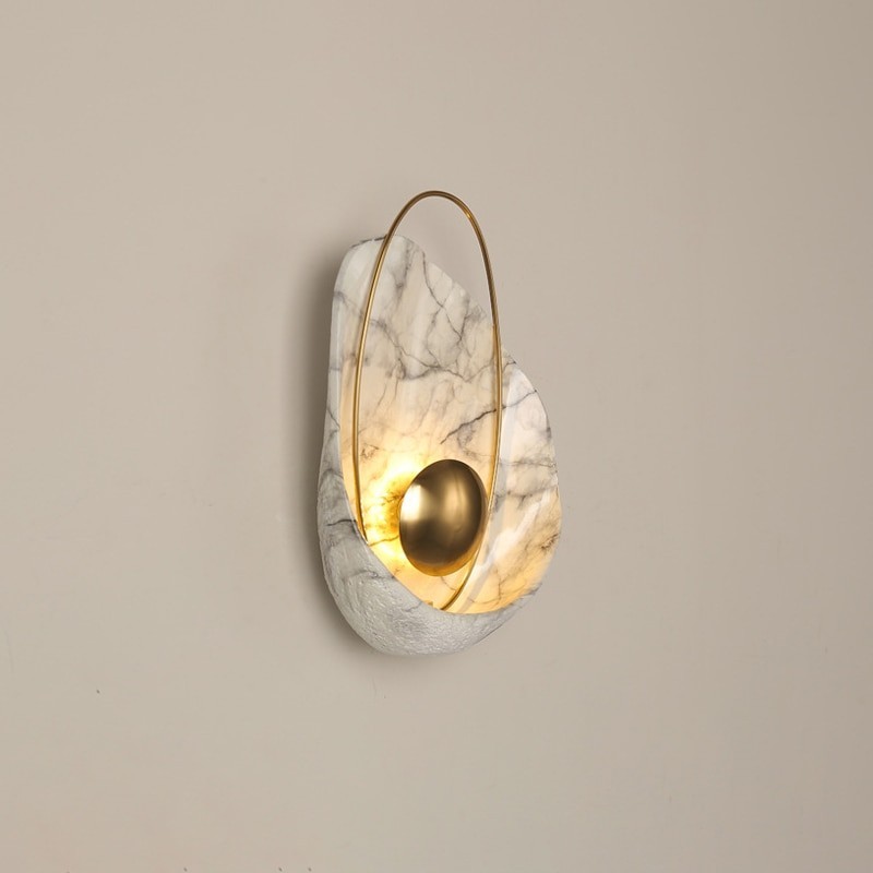 Moderne wandlamp van hars - LED - schelpvormWandlampen