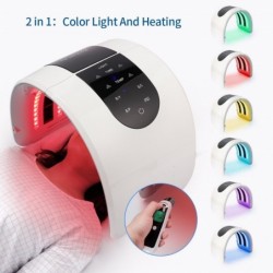 PDT LED-Gesichtsmaske - Lichttherapie - Hautstraffung / Verjüngung / Entfernung von dunklen Flecken - 7 Farben