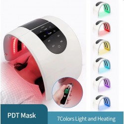 PDT LED gezichtsmasker - lichttherapie - huidverstrakking / verjonging / donkere vlekkenverwijderaar - 7 kleuren