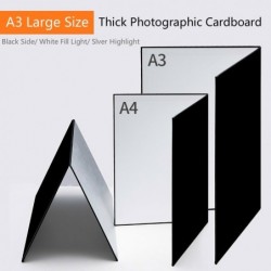 Dicker Fotokarton - zusammenklappbar - weißes / schwarzes / silbernes reflektierendes Papier - A3 / A4