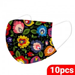 Face / mouth protection mask - disposable - for adults - flowers printMouth masks