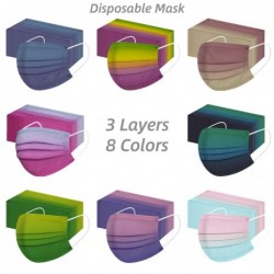 Gesichts- / Mundschutzmaske - Einweg - für Erwachsene - Batikdruck - 50 Stück