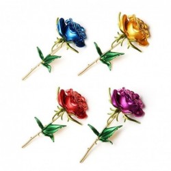 Elegante broche - emaille roosBroches