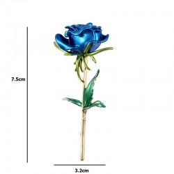 Elegante Brosche - Emaille Rose