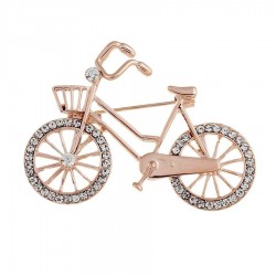 Crystal bicycle shaped broochBrooches
