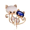 Brooch with two crystal foxesBrooches