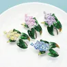 Trendy emaille lila bloemenbrocheBroches
