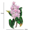 Trendy emaille lila bloemenbrocheBroches