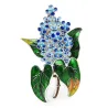 Trendy emaille lila bloemenbrocheBroches
