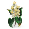 Trendy emaille lila bloemenbrocheBroches