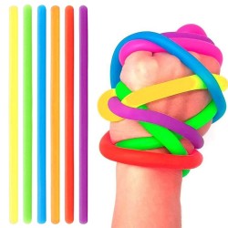 Gumminudeln - elastisches Seil - Anti-Stress-Spielzeug - Zappeln - 6 Stück