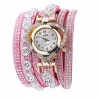 Luxe meerlaagse kristallen armband - met een horlogeArmbanden