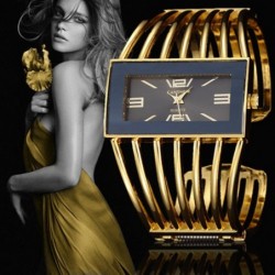 Luxe armband met rechthoekig horloge - open designArmbanden