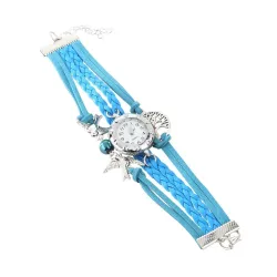 Retro multilayer armband met horloge - vogels / levensboomArmbanden