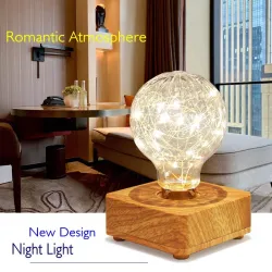 Modern LED night light - USB - copper wire string bulbLights & lighting