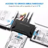 USB 3.0 naar SATA IDE ATA - 3 in 1 data-adapter voor pc Laptop 2.5"-3.5" HDDHarde schijven