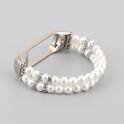 Elastic strap with pearls / crystals - bracelet - for Xiaomi Mi Band 3 / 4 / 5 / 6Bracelets