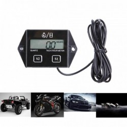 Digitaler Motordrehzahlmesser - Betriebsstundenzähler - Drehzahl - LCD - für Motorräder / Autos / Boote