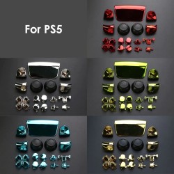 Volledige chromen set - voor Playstation PS5 controller - knoppen / thumbsticks / joystick cap / L1 / R1 / L2 / R2 / D-pad