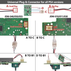 Mehrfarbig beleuchtetes Steuerkreuz - Thumbsticks - DTF-Tasten - LED - Kit für PS4-Controller