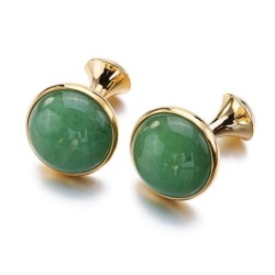 Luxe manchetknopen - met groene opaalManchetknopen