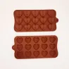 Silicone baking mould - diamond heart shaped - 8 / 15 holesBakeware