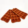 Silicone baking mould - diamond heart shaped - 8 / 15 holesBakeware