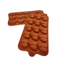 Silicone baking mould - diamond heart shaped - 8 / 15 holesBakeware