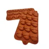 Silicone baking mould - diamond heart shaped - 8 / 15 holesBakeware