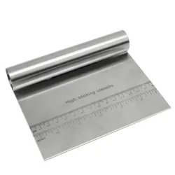 Stainless steel dough slicer - with scaleBakeware