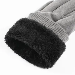 Elegant warm gloves - touchscreen function - with a decorative buttonGloves
