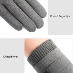 Elegant warm gloves - touchscreen function - with a decorative buttonGloves