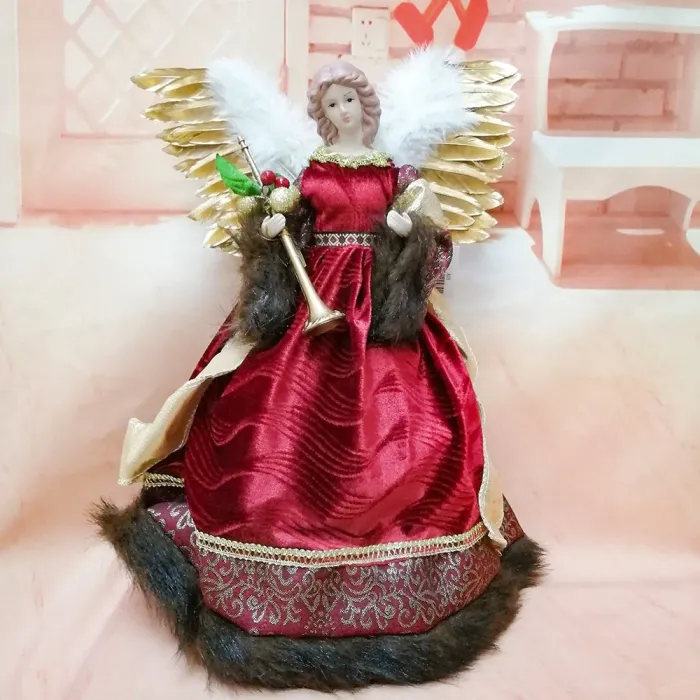 Lachende engel - staande pop - KerstdecoratieKerstmis
