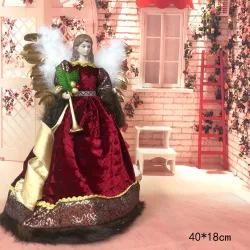 Lachende engel - staande pop - KerstdecoratieKerstmis