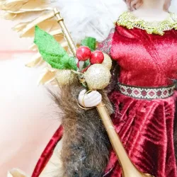Lachende engel - staande pop - KerstdecoratieKerstmis