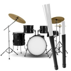 Jazz Drumsticks - Nylonbürsten - einziehbar - mit Gummigriff - 23cm - 2 Stück