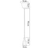 E27 - plafondlamphouder - fitting - siliconen touw - 90cmVerlichtingsarmaturen