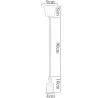 E27 - plafondlamphouder - fitting - siliconen touw - 90cmVerlichtingsarmaturen