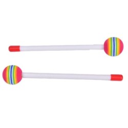 Drum mallets - stokken - kleurrijke ronde lollyvorm - 1 paarDrums