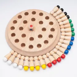 Memory matchstick - schaakbord - educatief speelgoed - houtenHouten