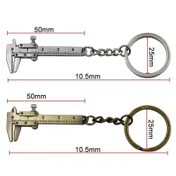 Keychain with mini vernier calliperKeyrings