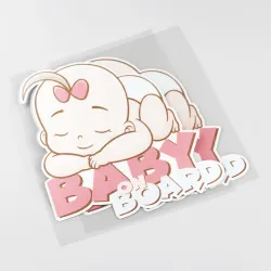 Baby On Board - slapende baby - autostickerStickers