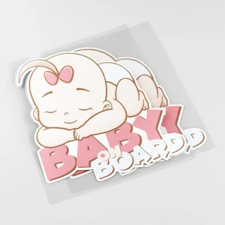 Baby On Board - slapende baby - autostickerStickers