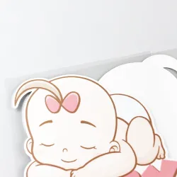 Baby On Board - slapende baby - autostickerStickers