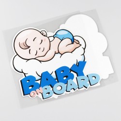 Baby On Board - schlafendes Baby - Autoaufkleber