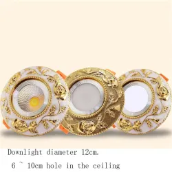 Amerikaanse stijl - luxe gouden plafondlamp - spot - inbouw - dimbaar - COB - LED - 3W / 5W / 7WSpotlampen