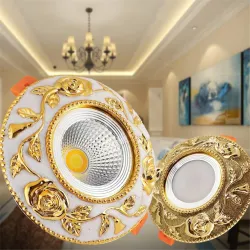 Amerikaanse stijl - luxe gouden plafondlamp - spot - inbouw - dimbaar - COB - LED - 3W / 5W / 7WSpotlampen