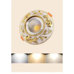 Amerikaanse stijl - luxe gouden plafondlamp - spot - inbouw - dimbaar - COB - LED - 3W / 5W / 7WSpotlampen