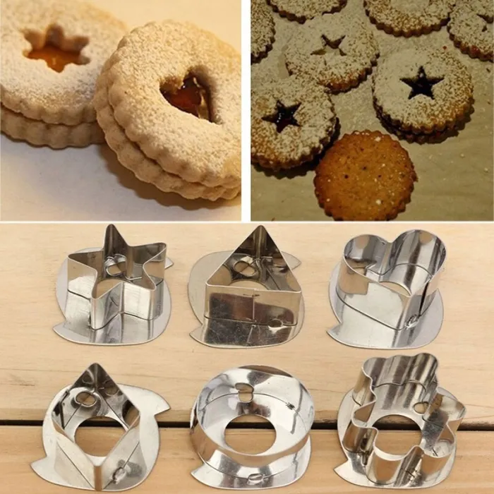 Koekjes uitstekers - RVS - 12 stuksBakvormen
