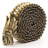 Luxurious gold belt - buckle with snake - copper / stainless steel